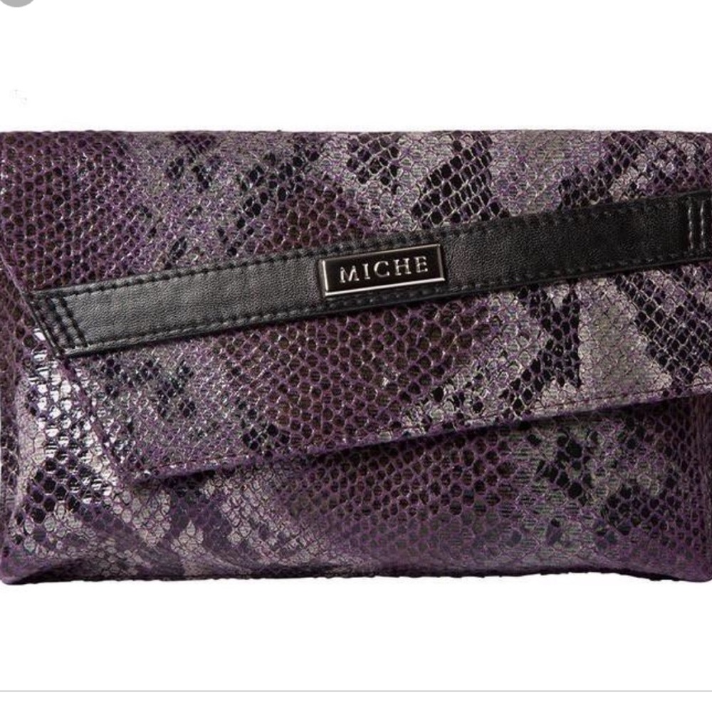 Miche Purple Snake clutch- BRAND NEW!!